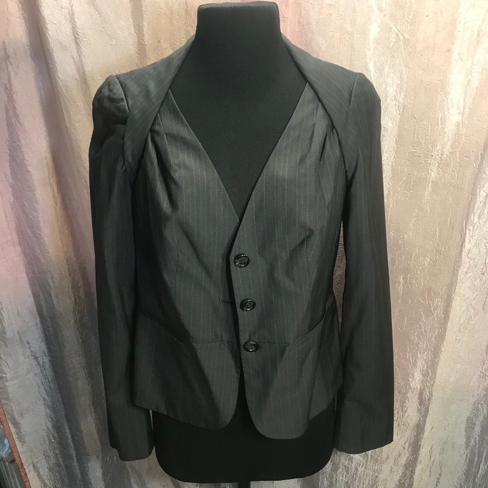 Banana Republic dark grey‎ pinstripe blazer